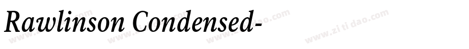 Rawlinson Condensed字体转换